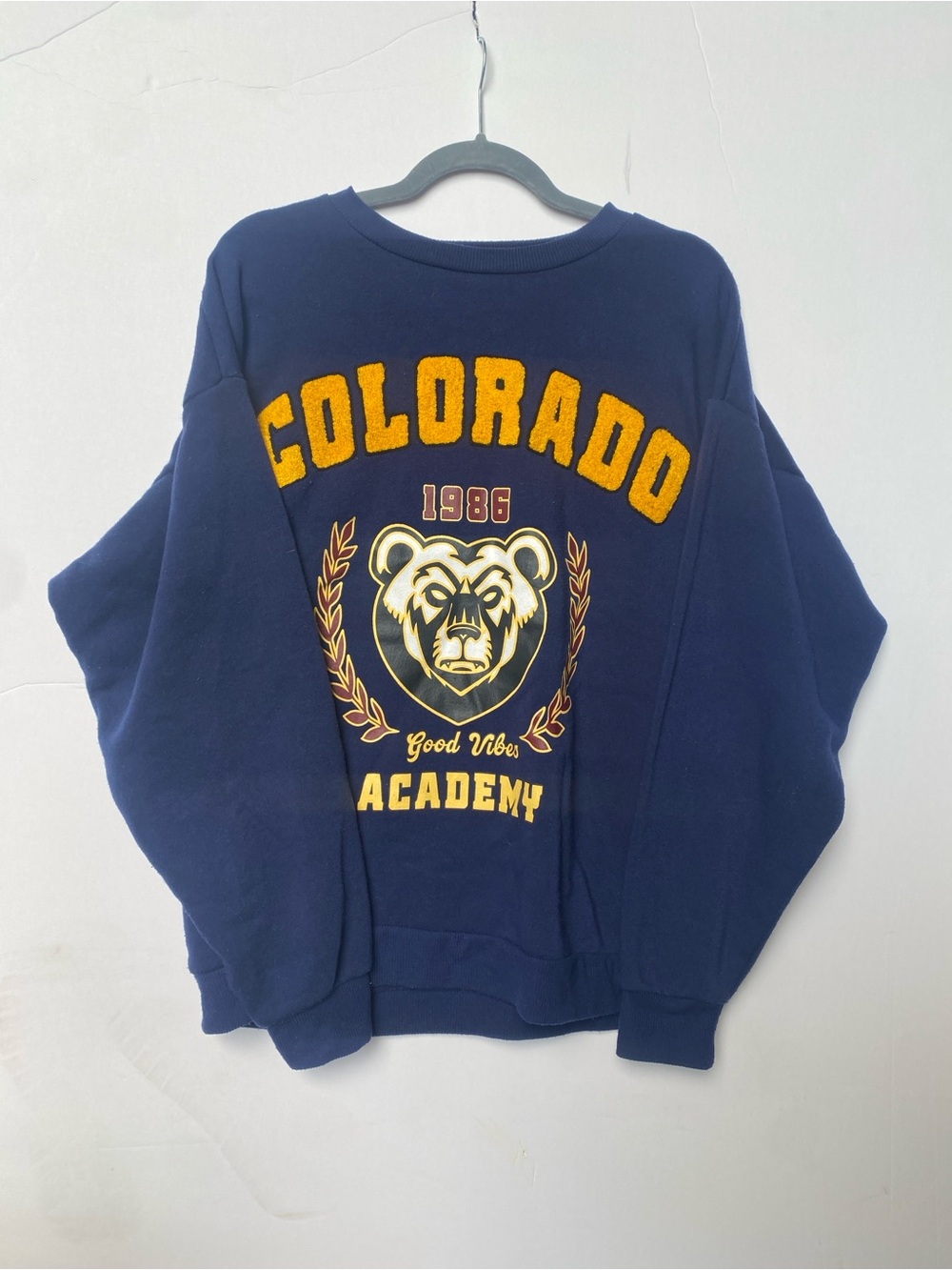 Colorado Academy Crewneck Sweatshirt - Navy & Gold